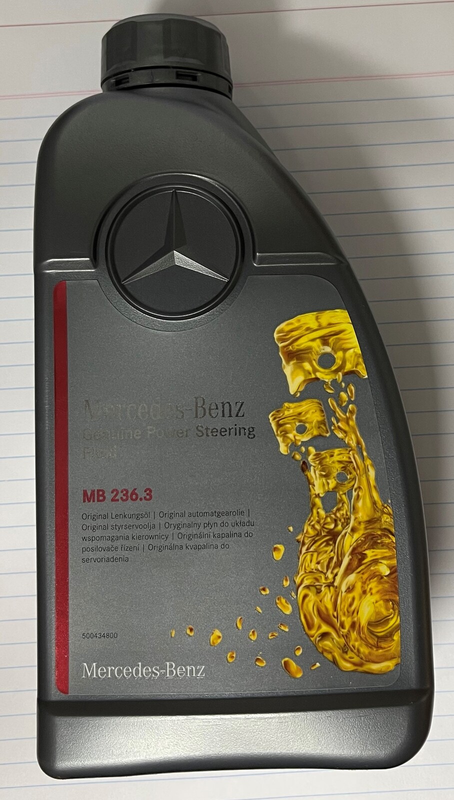 Genuine Mercedes Benz Power Steering Fluid 1L